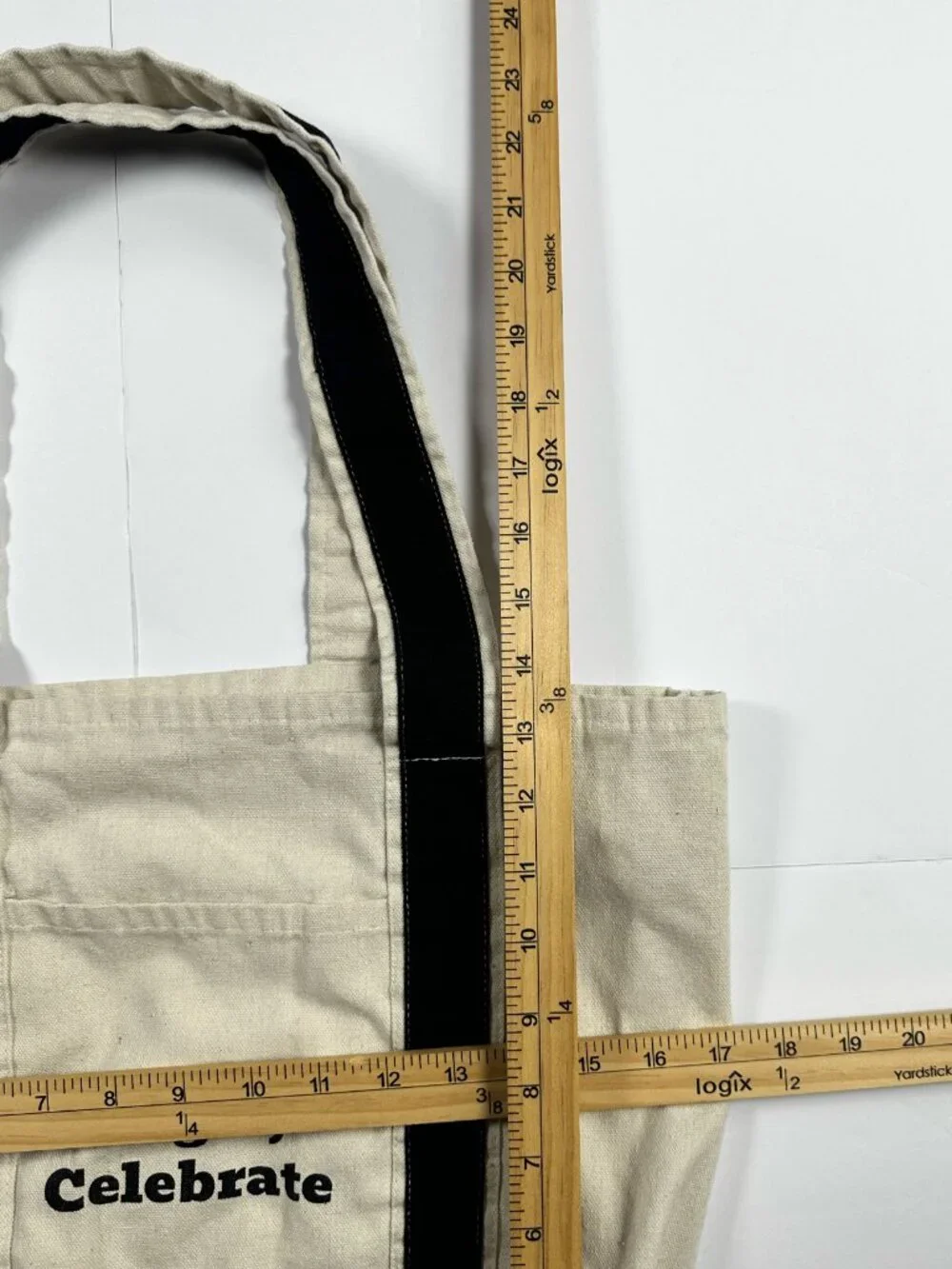 Cotton Canvas Tote Bag White‎ Beige & Black Reusable Grocery Shopping Cloth